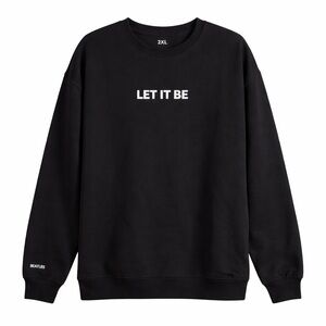 The Beatles Let It Be Crewneck Sweatshirt Black Size 2XL Graphic Pullover